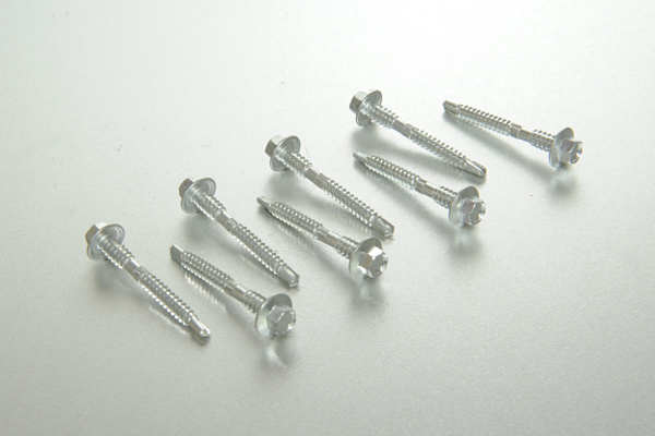 Hexagonal flange double-drilling screw